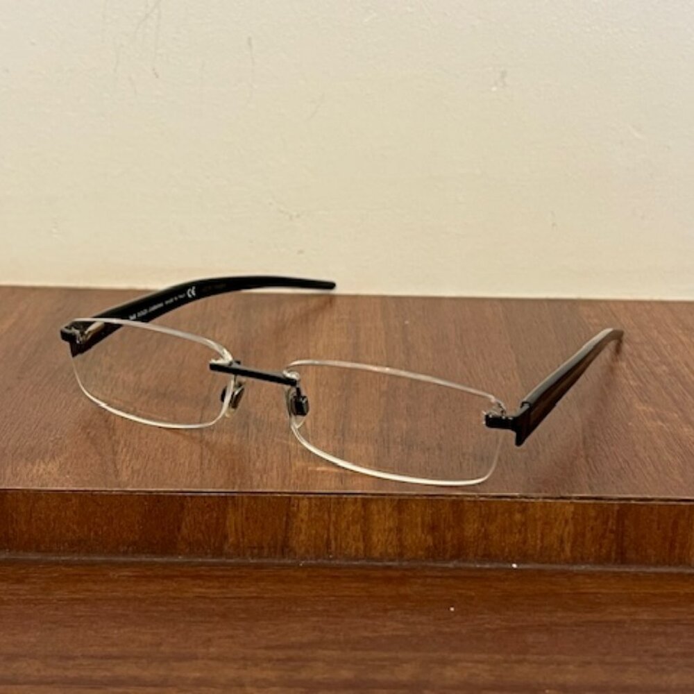 Dolce & Gabbana Silver Black Rimless Glasses Italy D&G 4128 H71 53-16-135